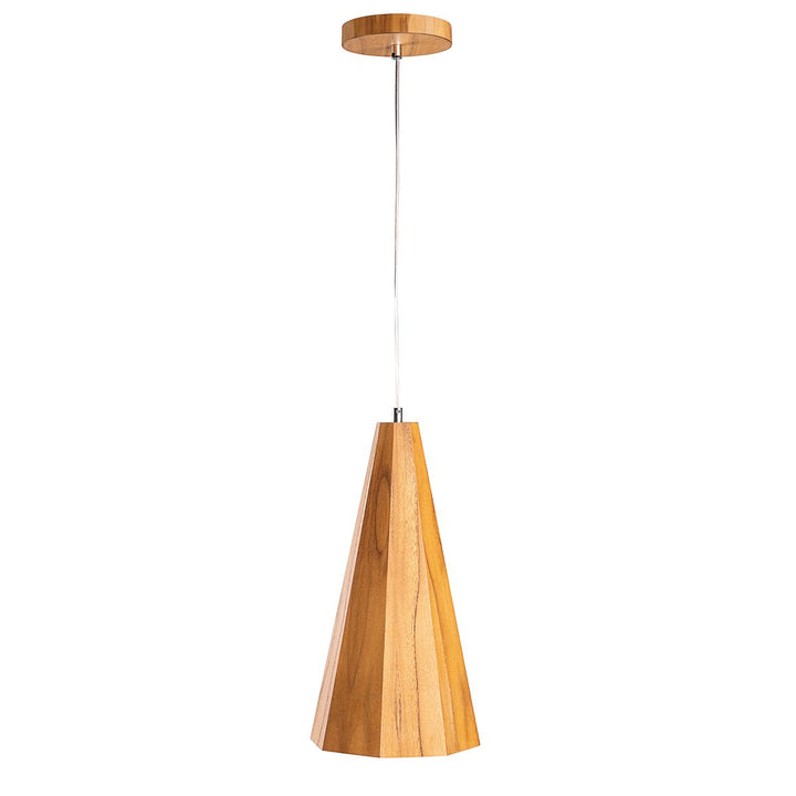 Quintiesse QN-ANGULAR-P-S-TEAK Angular Pendant Light Teak