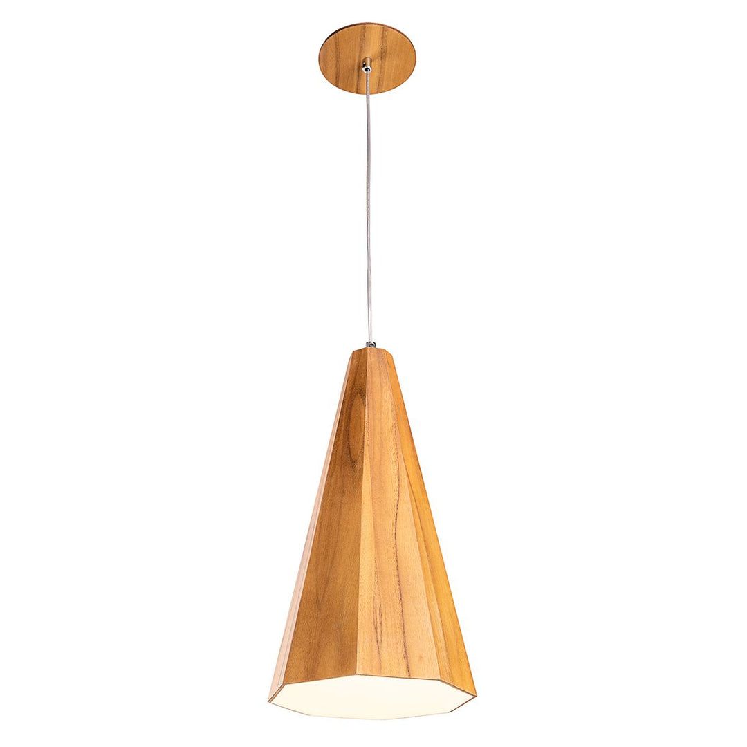 Quintiesse QN-ANGULAR-P-S-TEAK Angular Pendant Light Teak