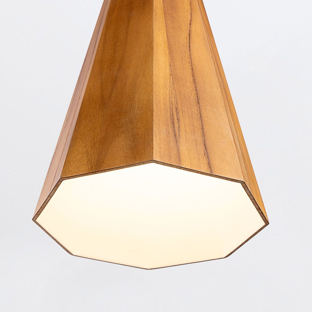Quintiesse QN-ANGULAR-P-S-TEAK Angular Pendant Light Teak