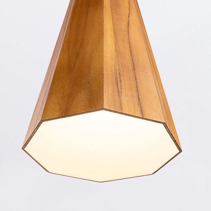 Quintiesse QN-ANGULAR-P-S-TEAK Angular Pendant Light Teak