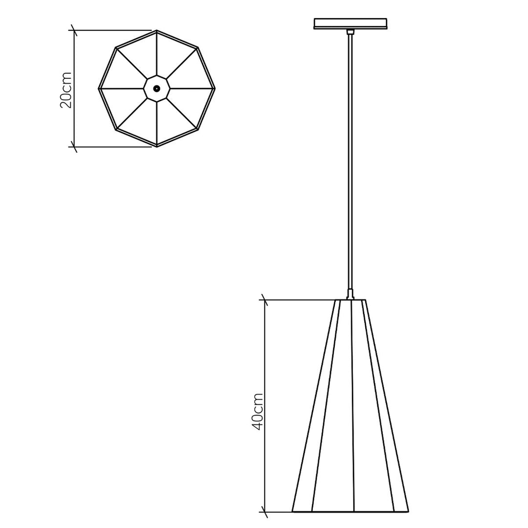 Quintiesse QN-ANGULAR-P-S-TEAK Angular Pendant Light Teak