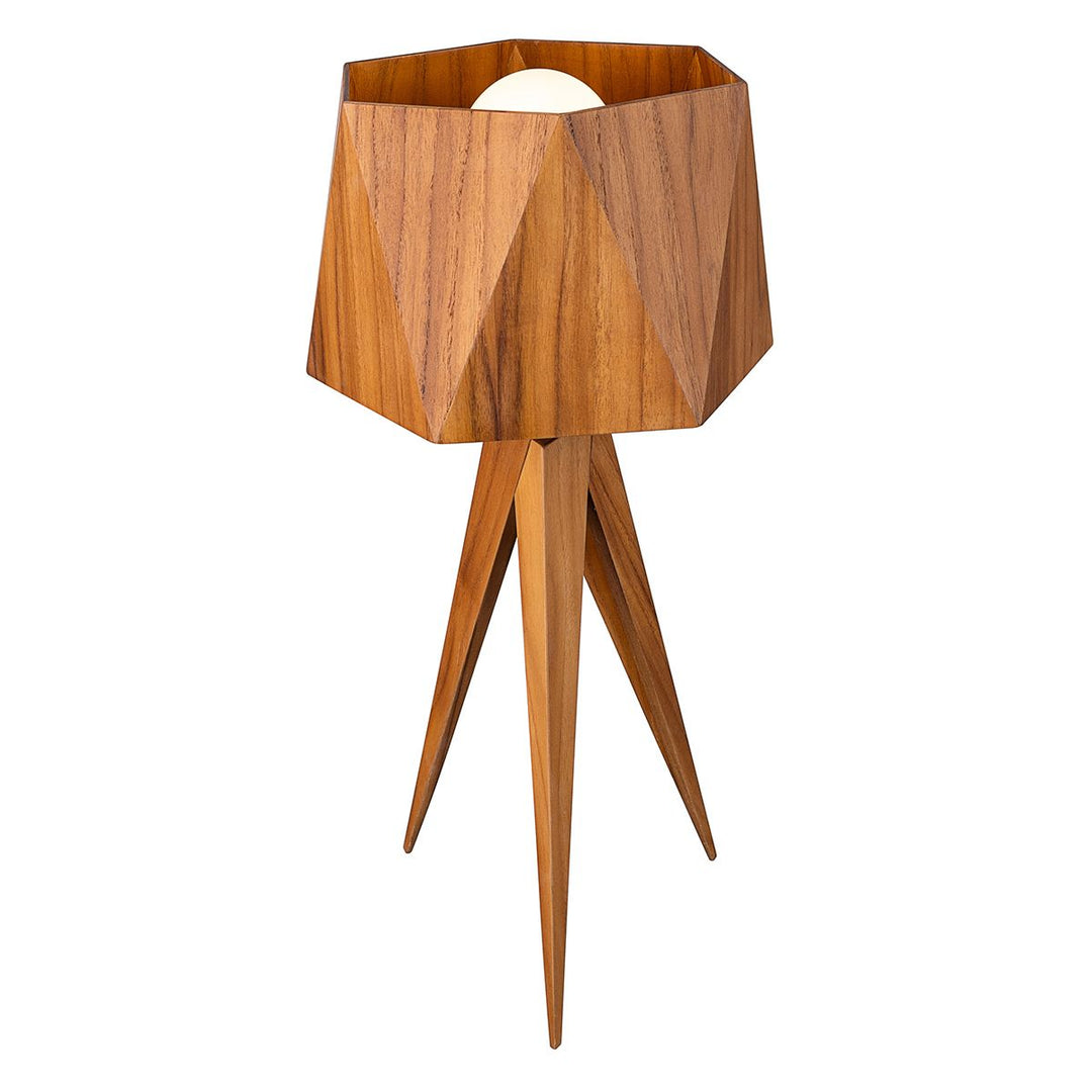 Quintiesse QN-ANGULAR-TL-TEAK Angular Table Lamp Teak