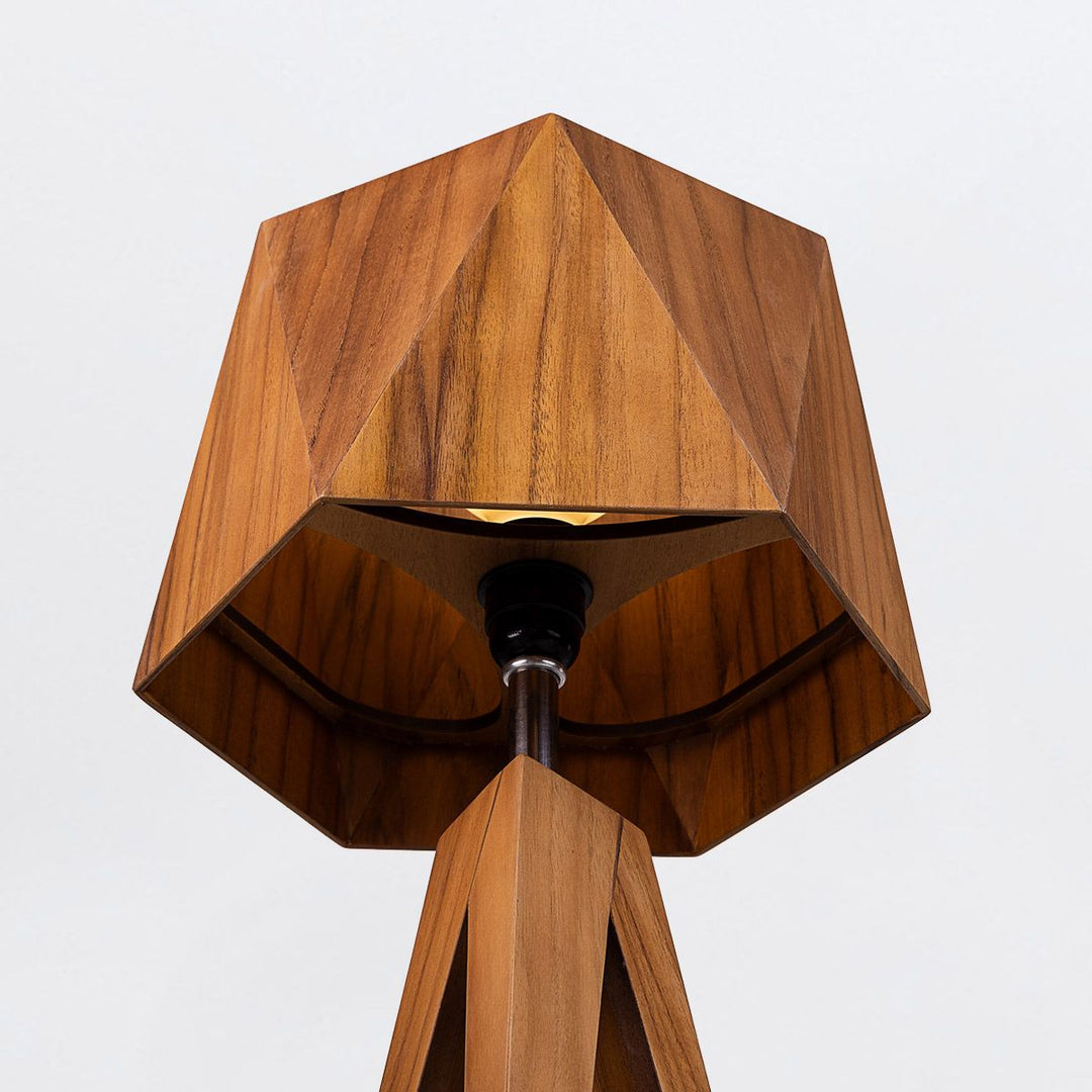 Quintiesse QN-ANGULAR-TL-TEAK Angular Table Lamp Teak