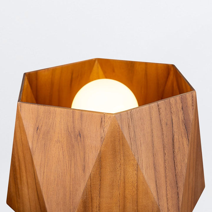 Quintiesse QN-ANGULAR-TL-TEAK Angular Table Lamp Teak