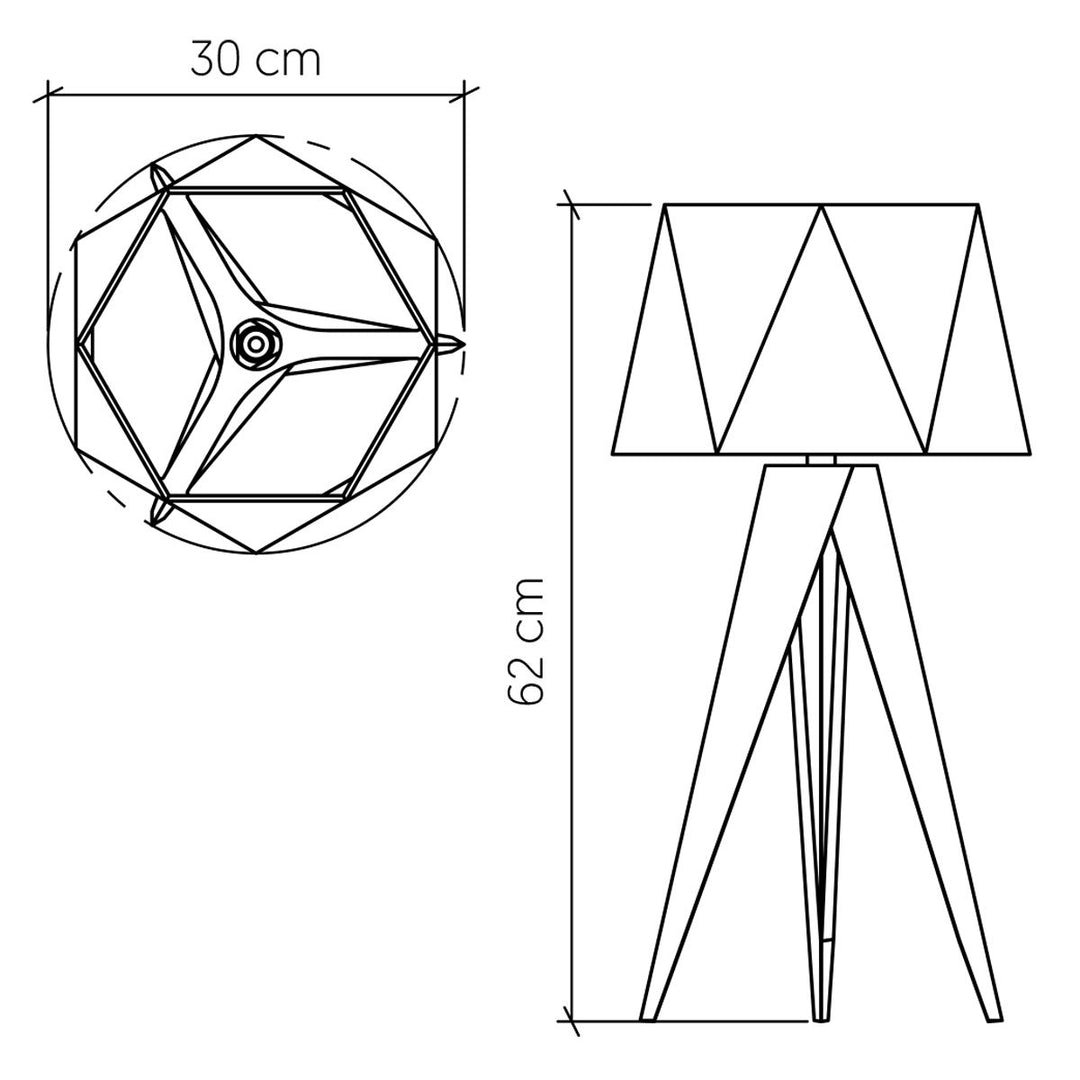 Quintiesse QN-ANGULAR-TL-TEAK Angular Table Lamp Teak