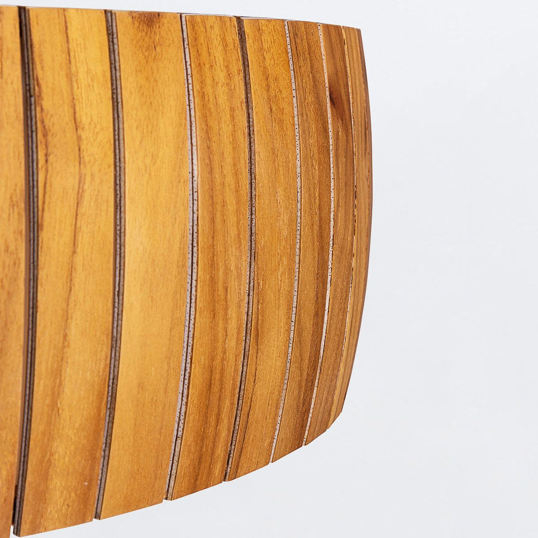 Quintiesse QN-BARREL-F-LED-50-TEAK Barrel LED Flush Mount Teak