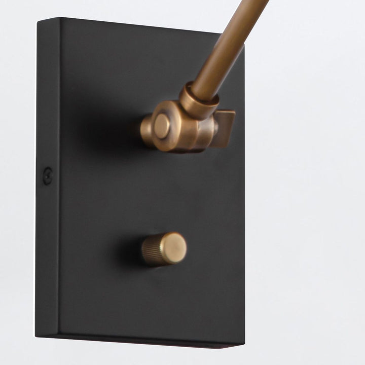 Quintiesse QN-BRICKELL-1WB-MBHL Brickell 1 Light Adjustable Wall Light Matte Black