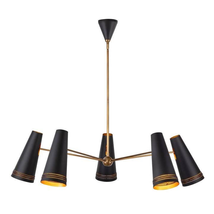 Quintiesse QN-BRICKELL5-MBHL Brickell 5 Light Chandelier Matte Black