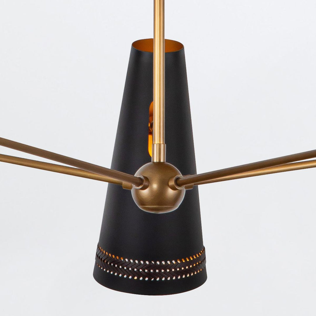 Quintiesse QN-BRICKELL5-MBHL Brickell 5 Light Chandelier Matte Black