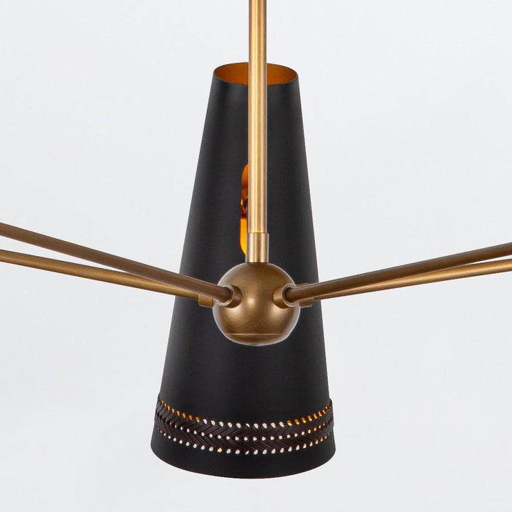 Quintiesse QN-BRICKELL5-MBHL Brickell 5 Light Chandelier Matte Black