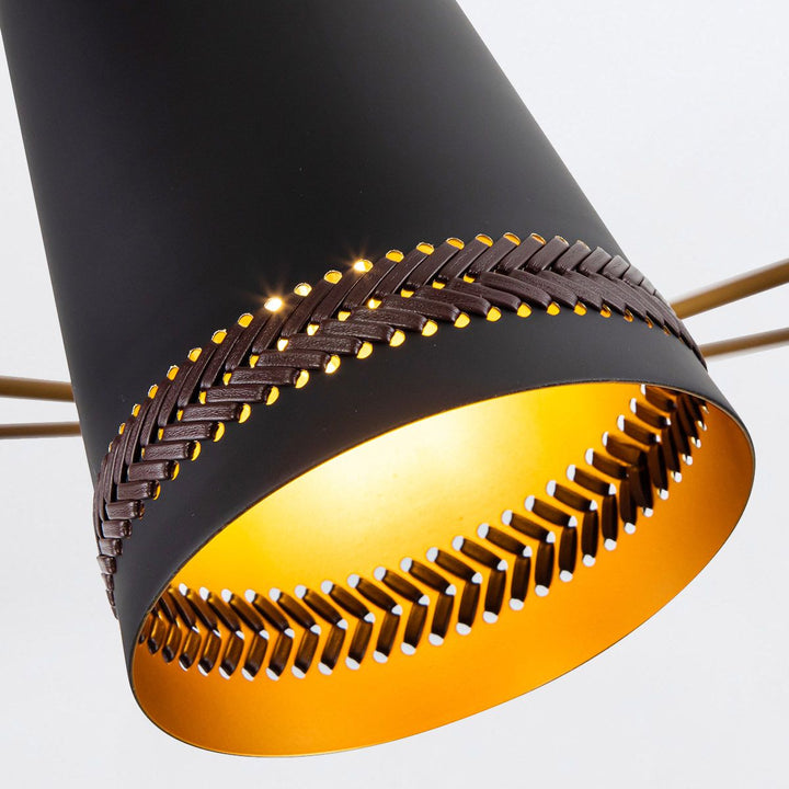 Quintiesse QN-BRICKELL5-MBHL Brickell 5 Light Chandelier Matte Black