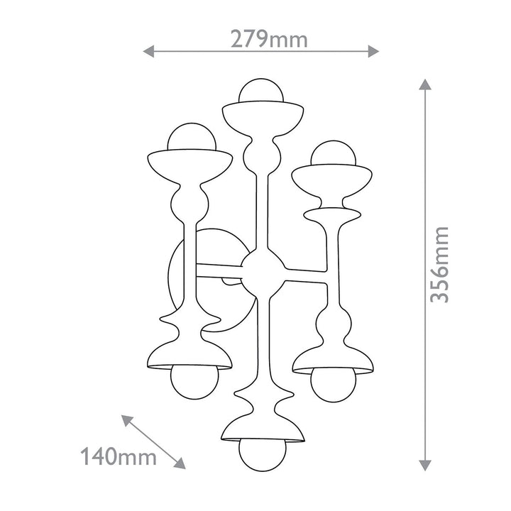 Quintiesse QN-CADENCE-6WB-WHT Cadence 6 Light Wall Light Antique White
