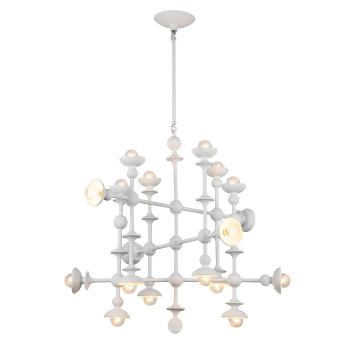 Quintiesse QN-CADENCE18-WHT Cadence 18 Light Chandelier Antique White