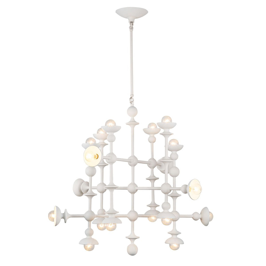 Quintiesse QN-CADENCE18-WHT Cadence 18 Light Chandelier Antique White