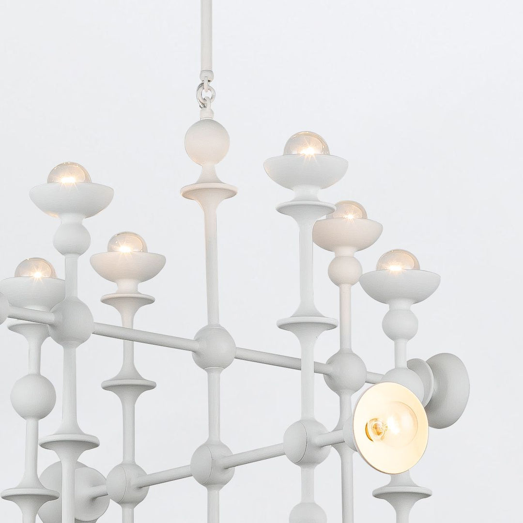 Quintiesse QN-CADENCE18-WHT Cadence 18 Light Chandelier Antique White