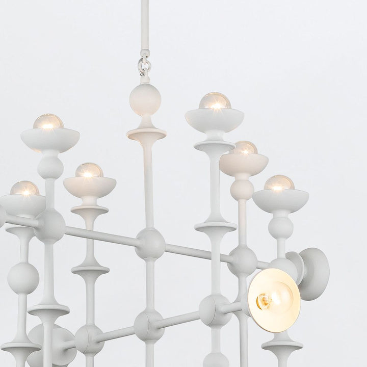 Quintiesse QN-CADENCE18-WHT Cadence 18 Light Chandelier Antique White