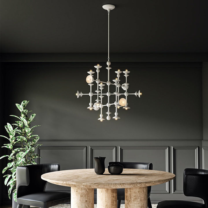 Quintiesse QN-CADENCE18-WHT Cadence 18 Light Chandelier Antique White