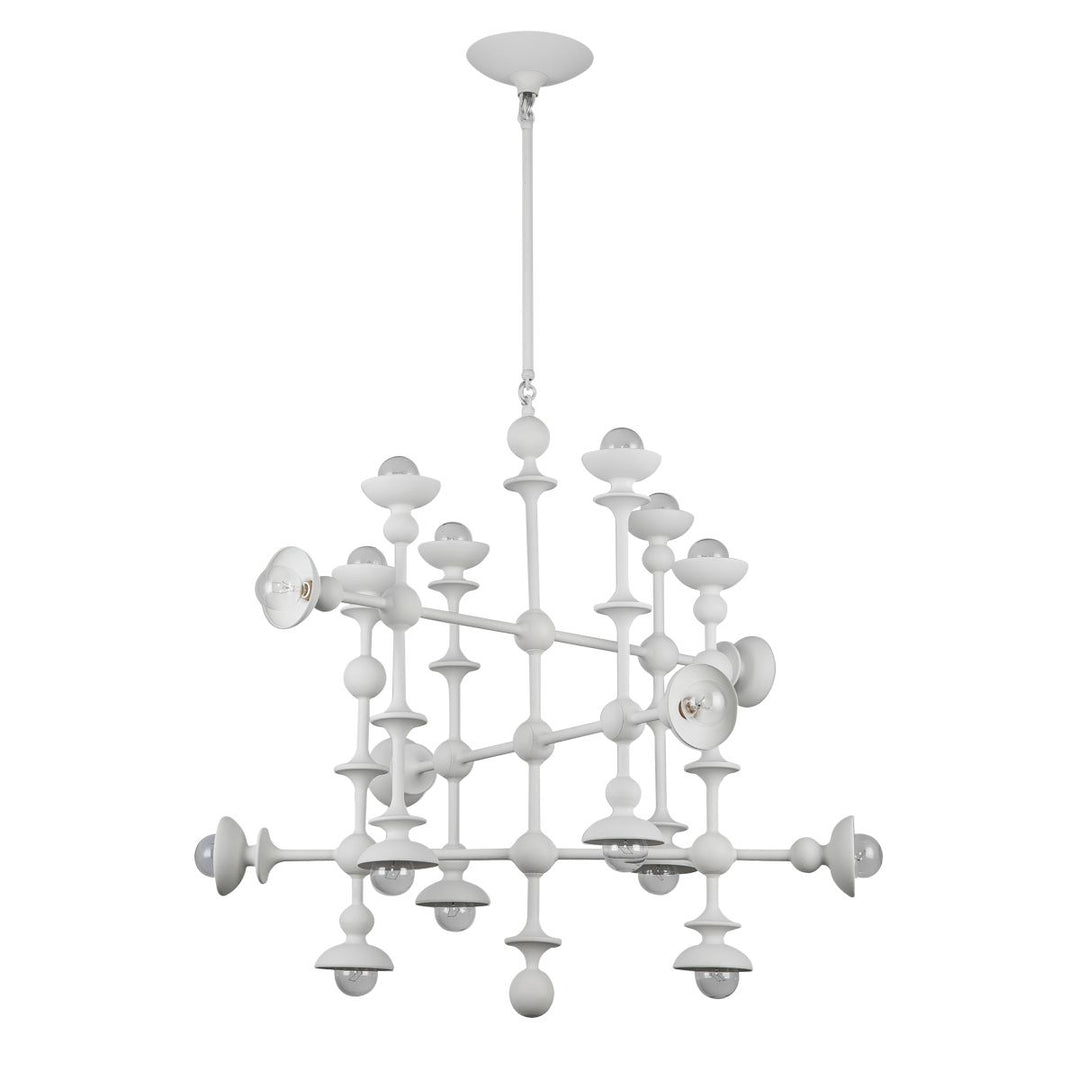 Quintiesse QN-CADENCE18-WHT Cadence 18 Light Chandelier Antique White