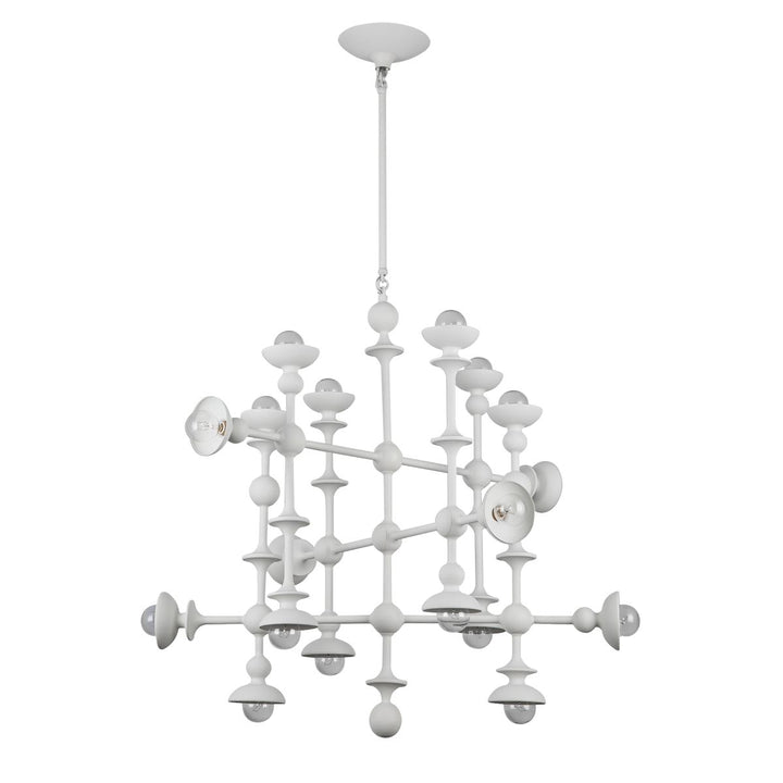 Quintiesse QN-CADENCE18-WHT Cadence 18 Light Chandelier Antique White