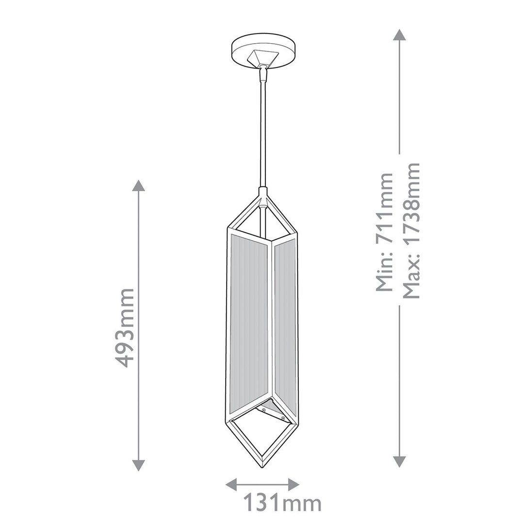 Quintiesse QN-CAIRO-1P-UBZ-CR Cairo 1 Light Pendant Urban Bronze