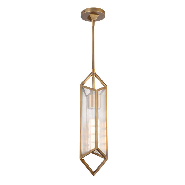 Quintiesse QN-CAIRO-1P-VBS-CR Cairo 1 Light Pendant Vintage Brass