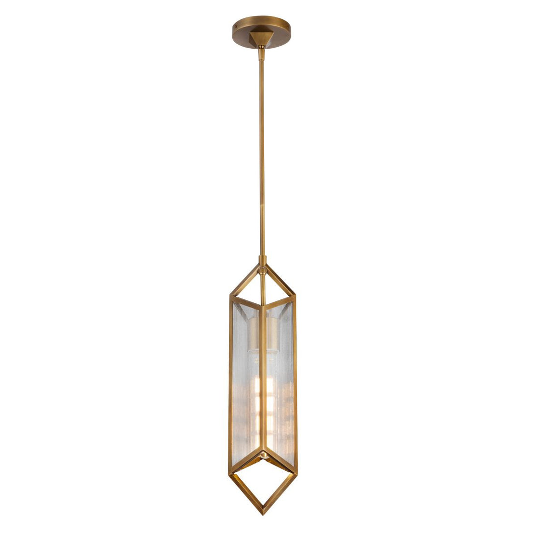 Quintiesse QN-CAIRO-1P-VBS-CR Cairo 1 Light Pendant Vintage Brass