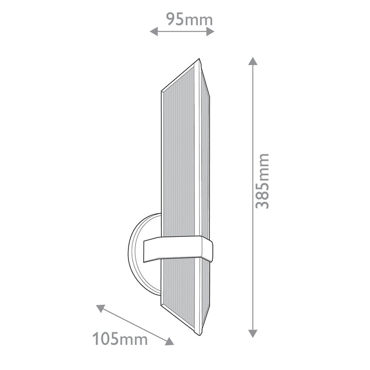 Quintiesse QN-CAIRO-1WB-UBZ-CR Cairo 1 Light Wall Light Urban Bronze