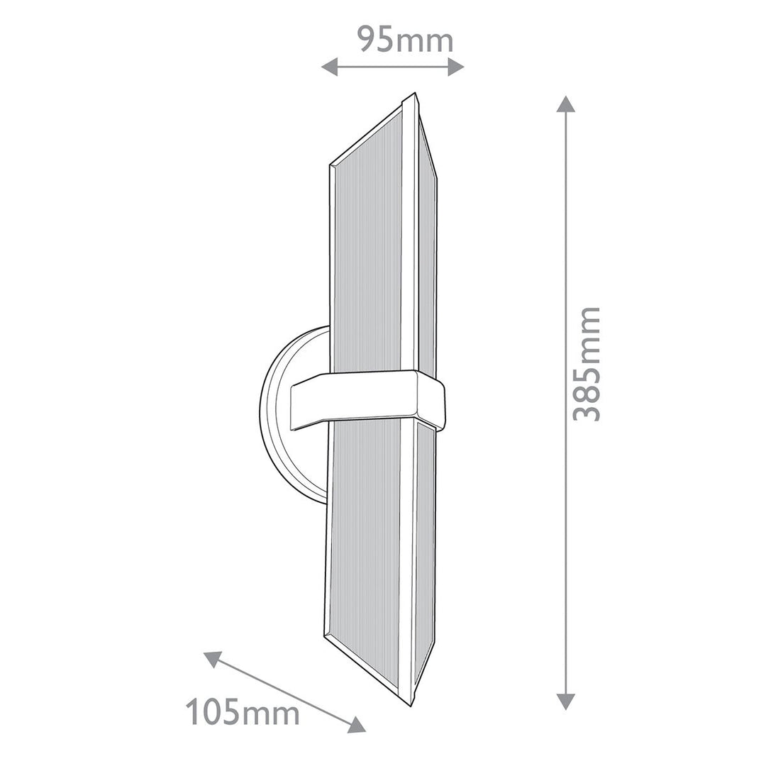 Quintiesse QN-CAIRO-2WB-UBZ-CR Cairo 2 Light Wall Light Urban Bronze