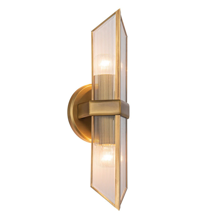 Quintiesse QN-CAIRO-2WB-VBS-CR Cairo 2 Light Wall Light Vintage Brass