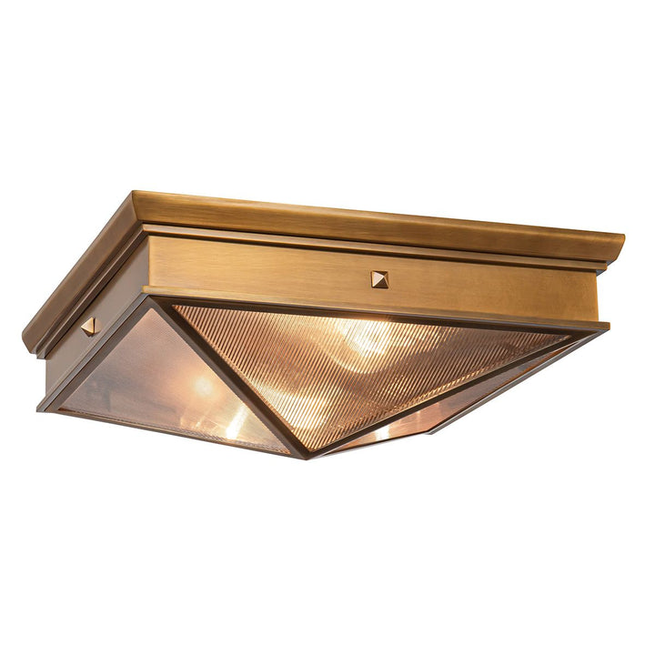 Quintiesse QN-CAIRO-F-M-VBS-CR Cairo 2 Light Flush Vintage Brass