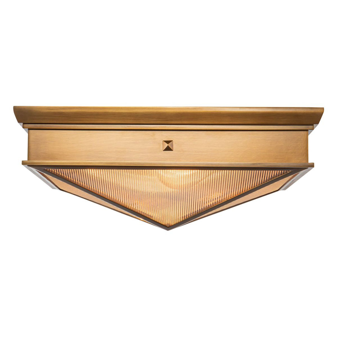 Quintiesse QN-CAIRO-F-M-VBS-CR Cairo 2 Light Flush Vintage Brass
