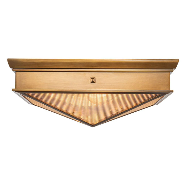 Quintiesse QN-CAIRO-F-M-VBS-CR Cairo 2 Light Flush Vintage Brass