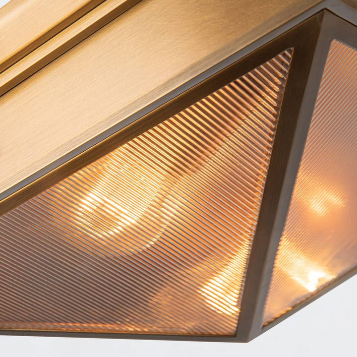 Quintiesse QN-CAIRO-F-M-VBS-CR Cairo 2 Light Flush Vintage Brass