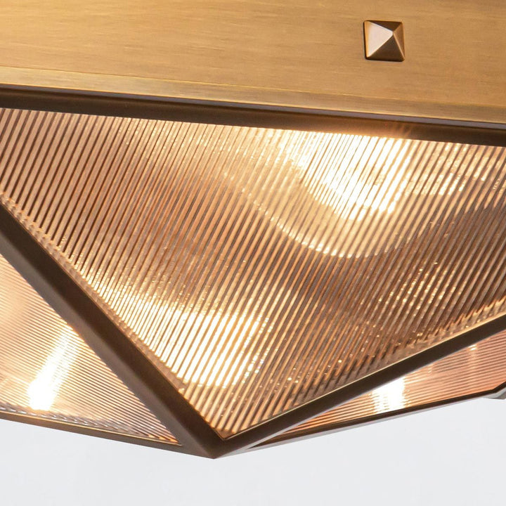 Quintiesse QN-CAIRO-F-M-VBS-CR Cairo 2 Light Flush Vintage Brass