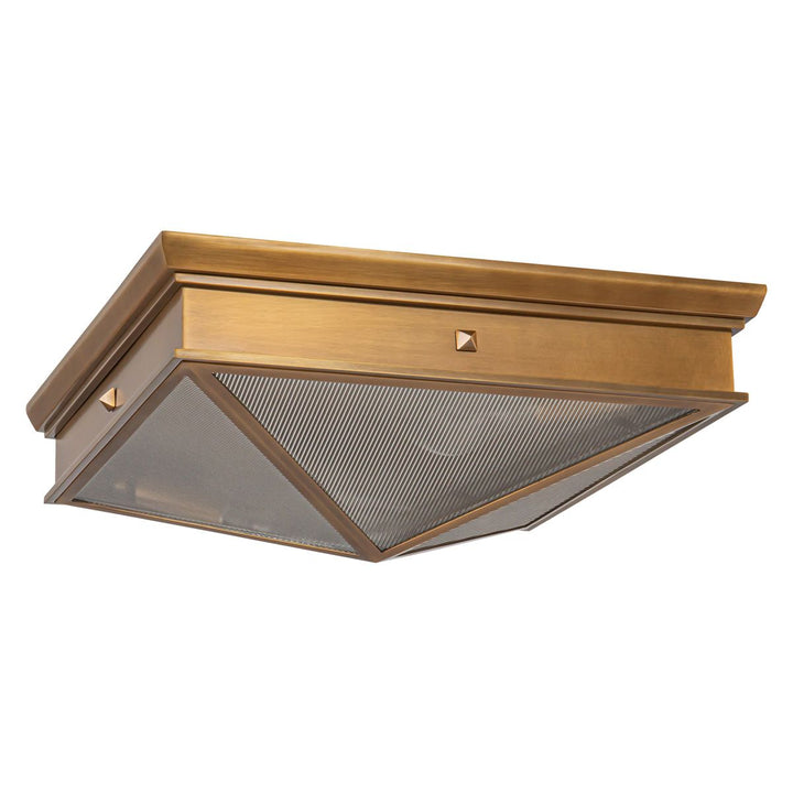 Quintiesse QN-CAIRO-F-M-VBS-CR Cairo 2 Light Flush Vintage Brass