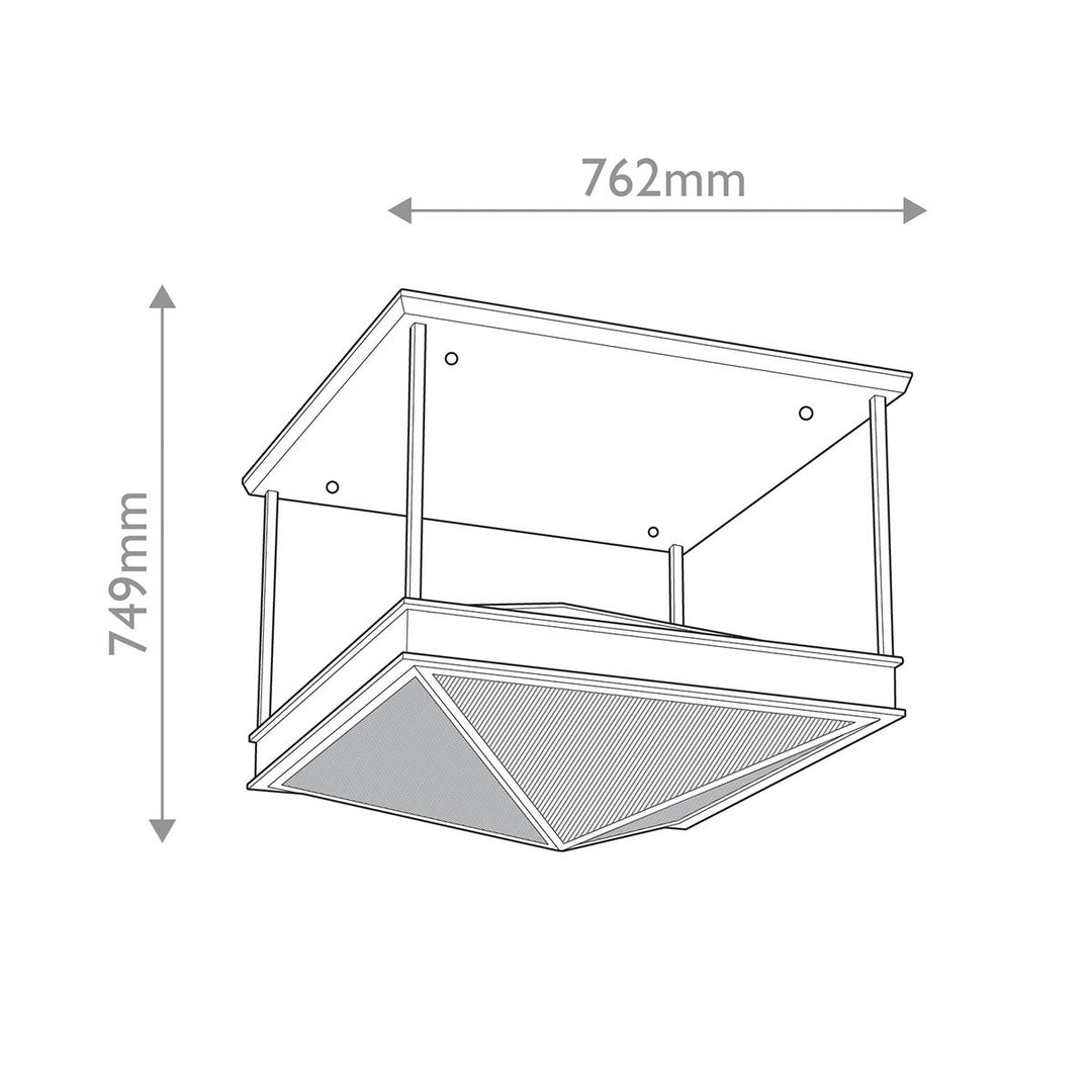 Quintiesse QN-CAIRO-SF-UBZ-CR Cairo 4 Light Semi-Flush Urban Bronze