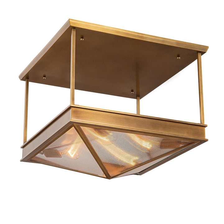Quintiesse QN-CAIRO-SF-VBS-CR Cairo 4 Light Semi-Flush Vintage Brass