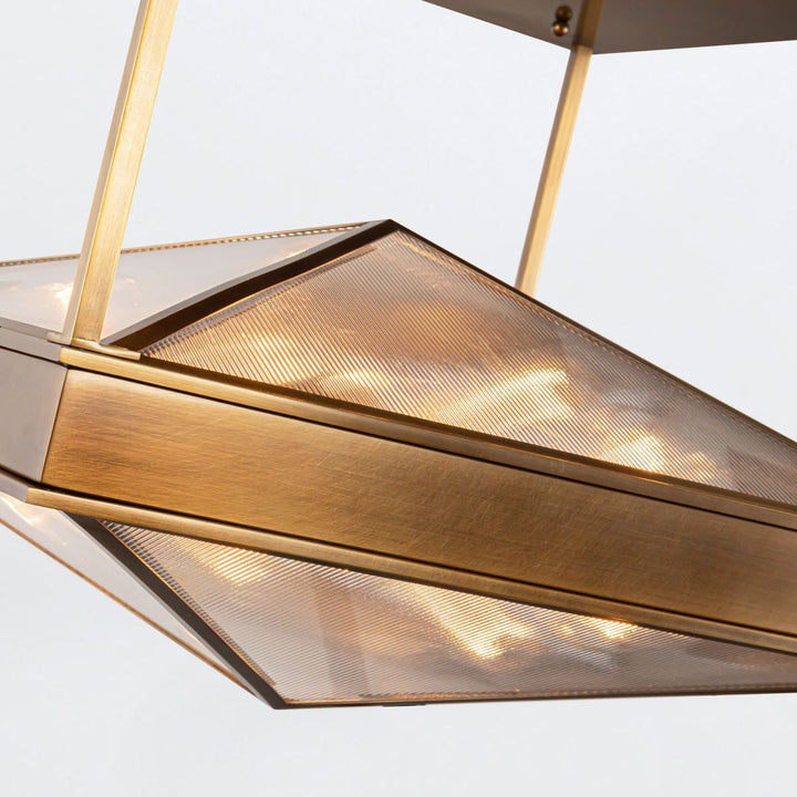 Quintiesse QN-CAIRO-SF-VBS-CR Cairo 4 Light Semi-Flush Vintage Brass