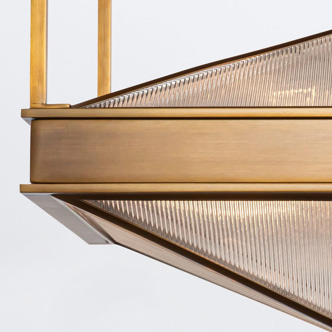 Quintiesse QN-CAIRO-SF-VBS-CR Cairo 4 Light Semi-Flush Vintage Brass