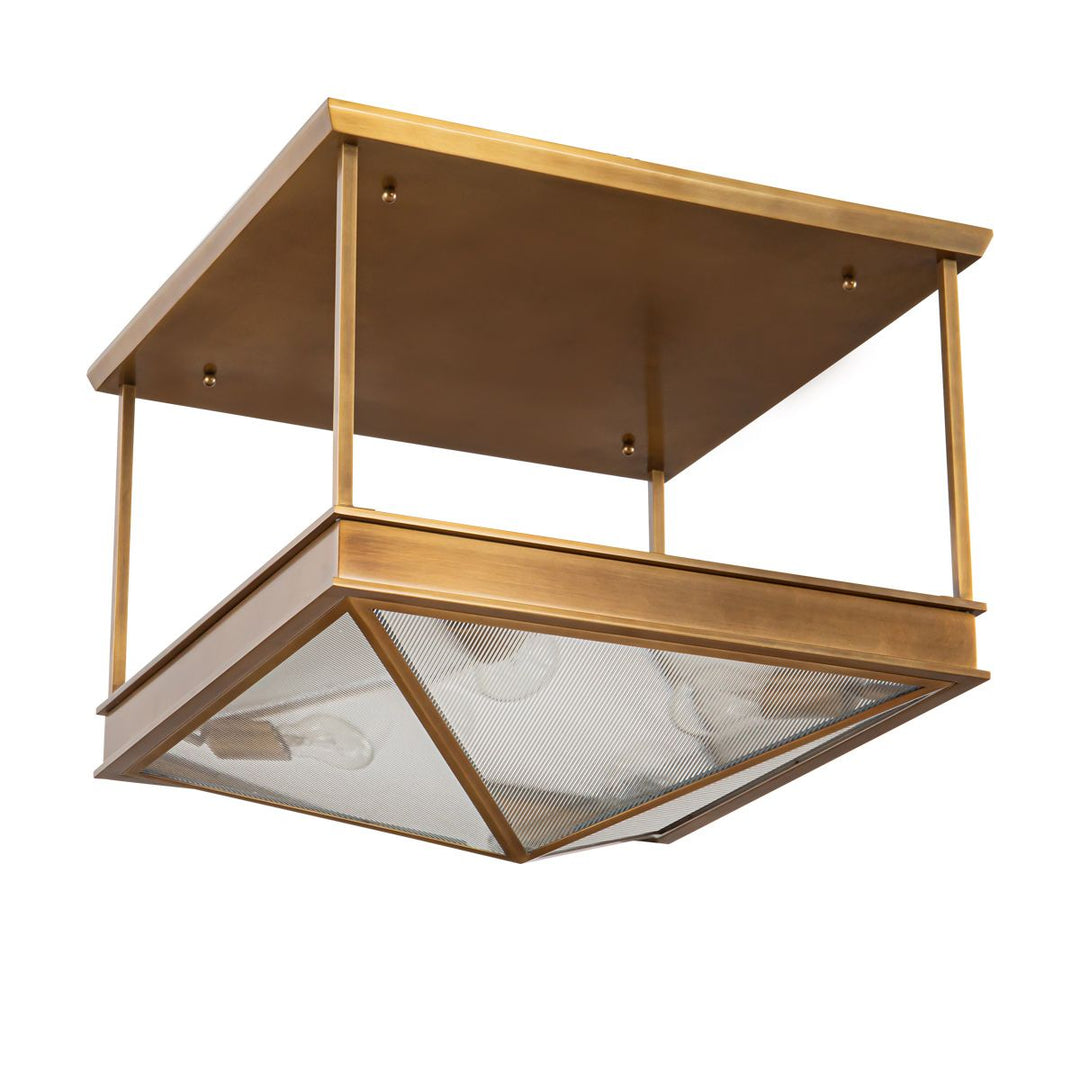Quintiesse QN-CAIRO-SF-VBS-CR Cairo 4 Light Semi-Flush Vintage Brass