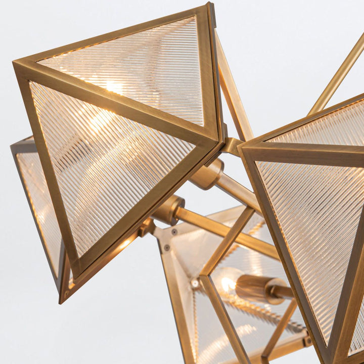 Quintiesse QN-CAIRO8-VBS-CR Cairo 8 Light Chandelier Vintage Brass