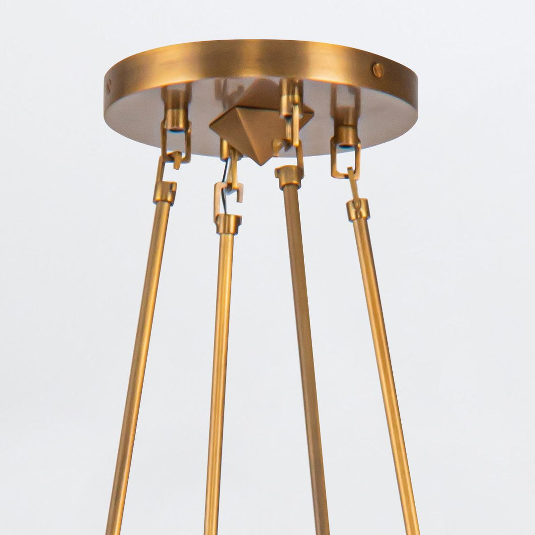 Quintiesse QN-CAIRO8-VBS-CR Cairo 8 Light Chandelier Vintage Brass