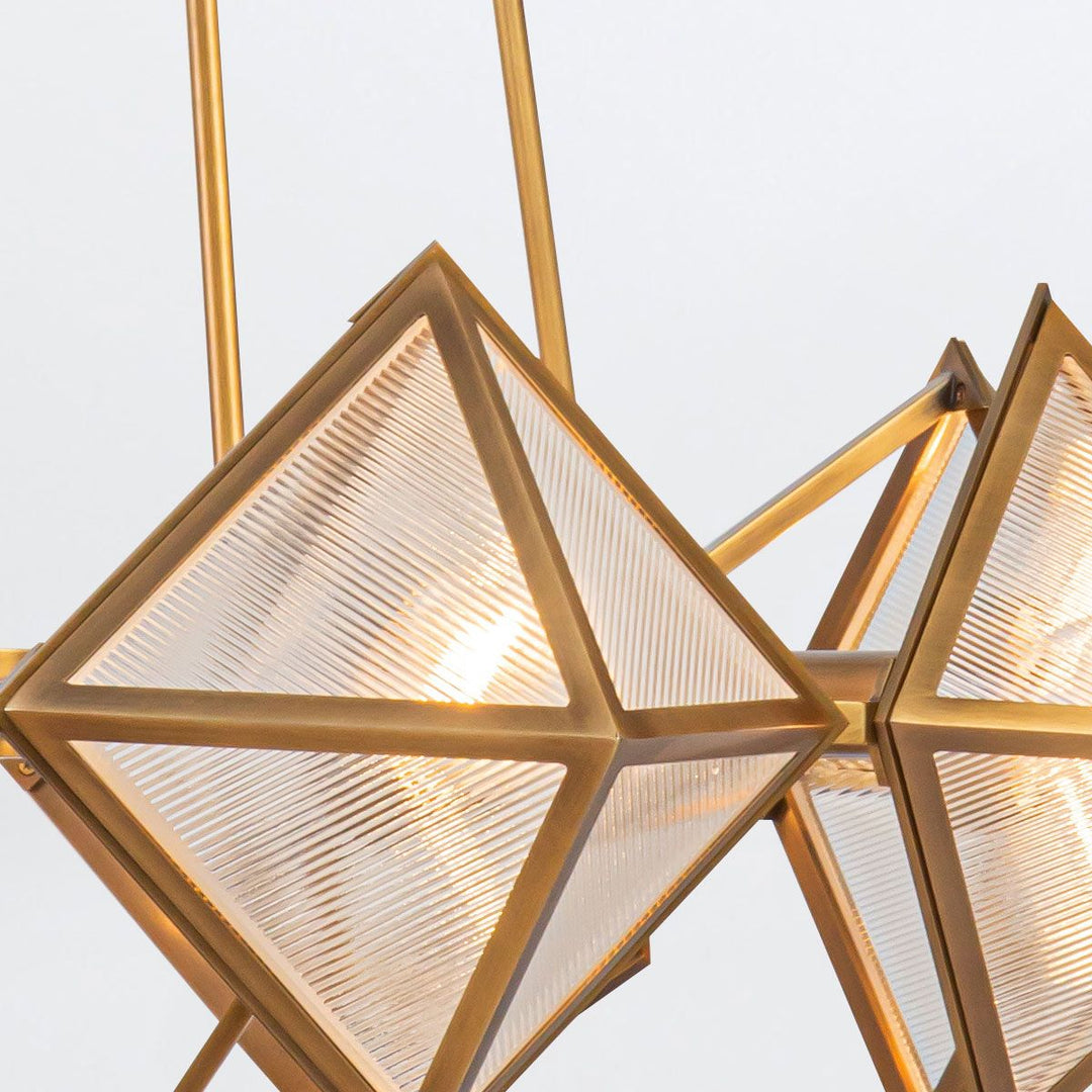 Quintiesse QN-CAIRO8-VBS-CR Cairo 8 Light Chandelier Vintage Brass