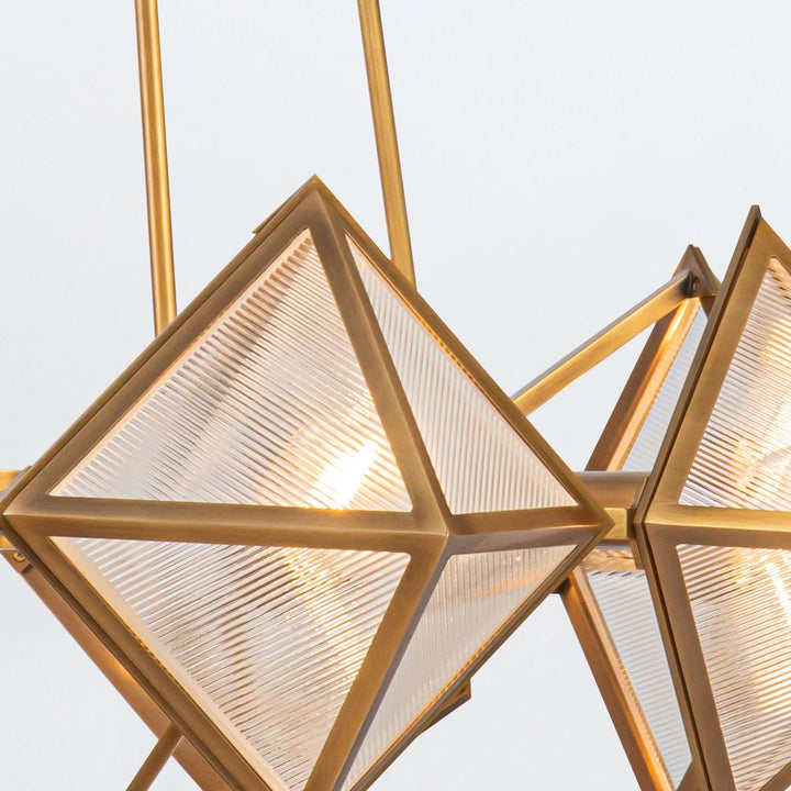 Quintiesse QN-CAIRO8-VBS-CR Cairo 8 Light Chandelier Vintage Brass