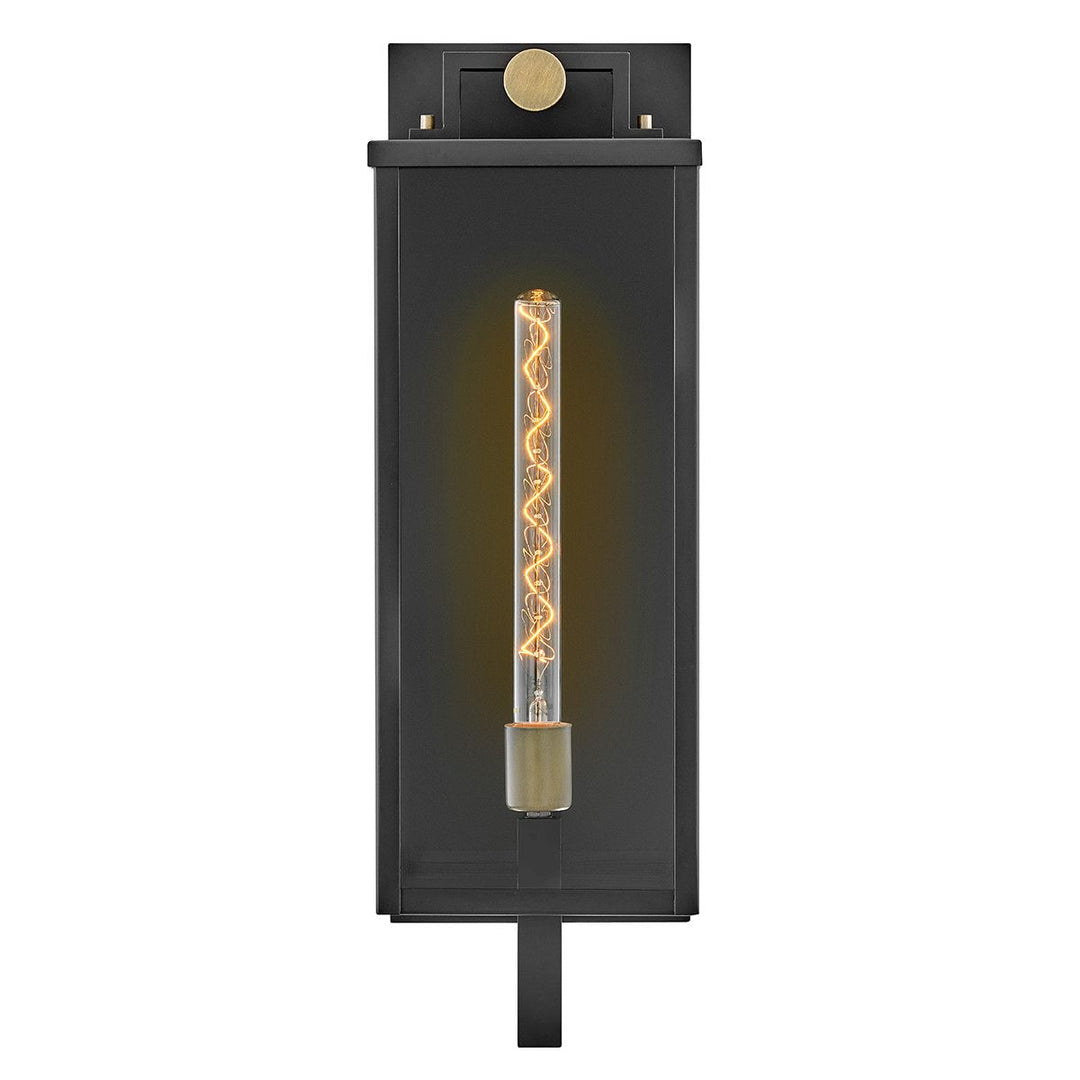 Quintiesse QN-CATALINA-L Catalina 1 Light Outdoor Large Wall Lantern Black with Burnished Bronze accents