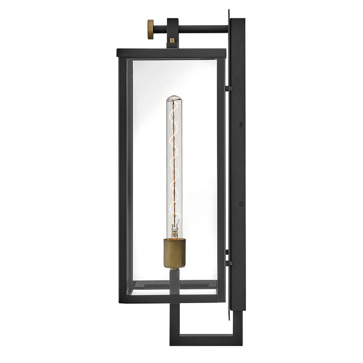 Quintiesse QN-CATALINA-L Catalina 1 Light Outdoor Large Wall Lantern Black with Burnished Bronze accents