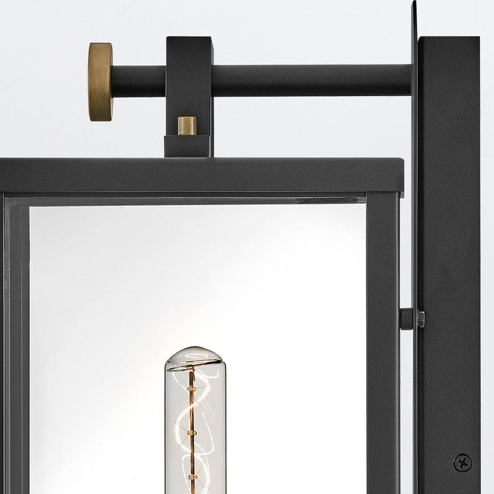Quintiesse QN-CATALINA-L Catalina 1 Light Outdoor Large Wall Lantern Black with Burnished Bronze accents