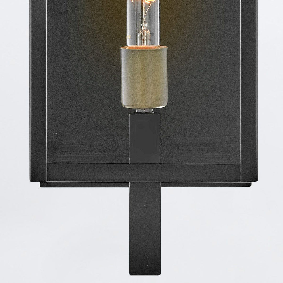 Quintiesse QN-CATALINA-L Catalina 1 Light Outdoor Large Wall Lantern Black with Burnished Bronze accents