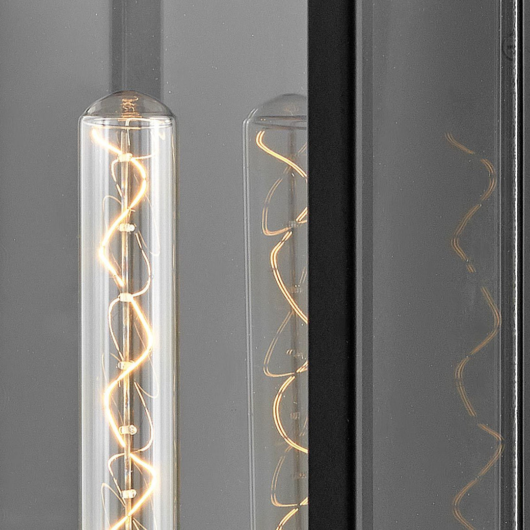 Quintiesse QN-CATALINA-L Catalina 1 Light Outdoor Large Wall Lantern Black with Burnished Bronze accents