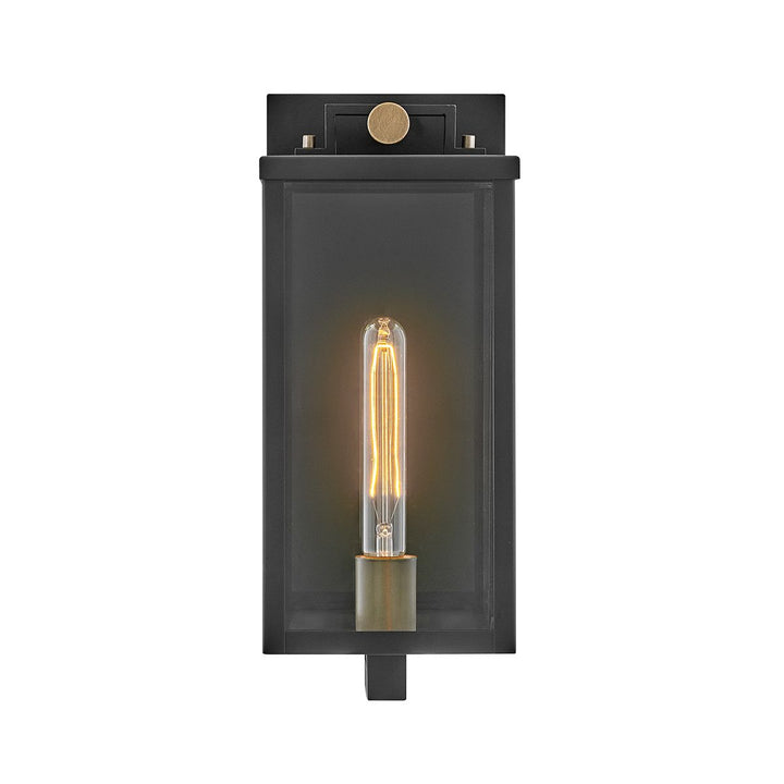 Quintiesse QN-CATALINA-M Catalina 1 Light Outdoor Medium Wall Lantern Black with Burnished Bronze accents